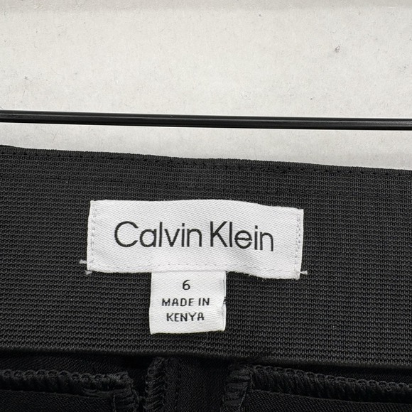 Calvin Klein Pants Womens 6 Black Stretch Slim Tapered Ankle Pull On Career NWT - Picture 6 of 16